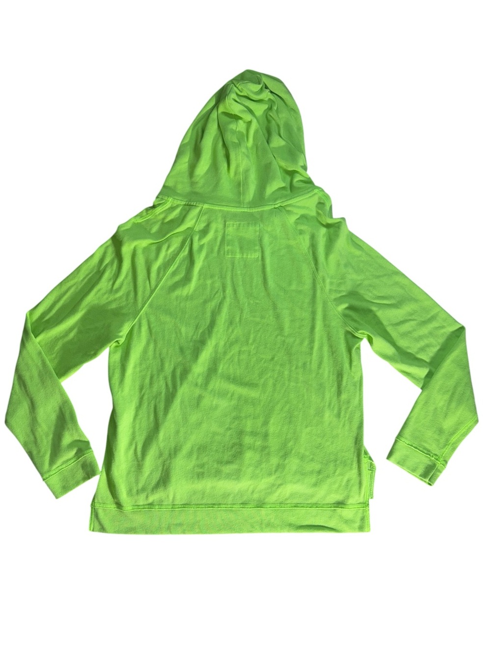 Hollister Green Tropical Graphic Hoodie Size Large Lightweight Pullover - Picture 3 of 4